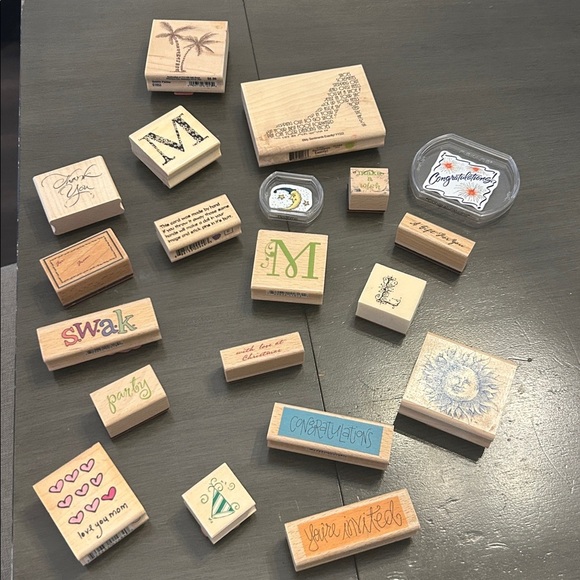 20 Assorted Decorative Rubber Stamps - Picture 1 of 1